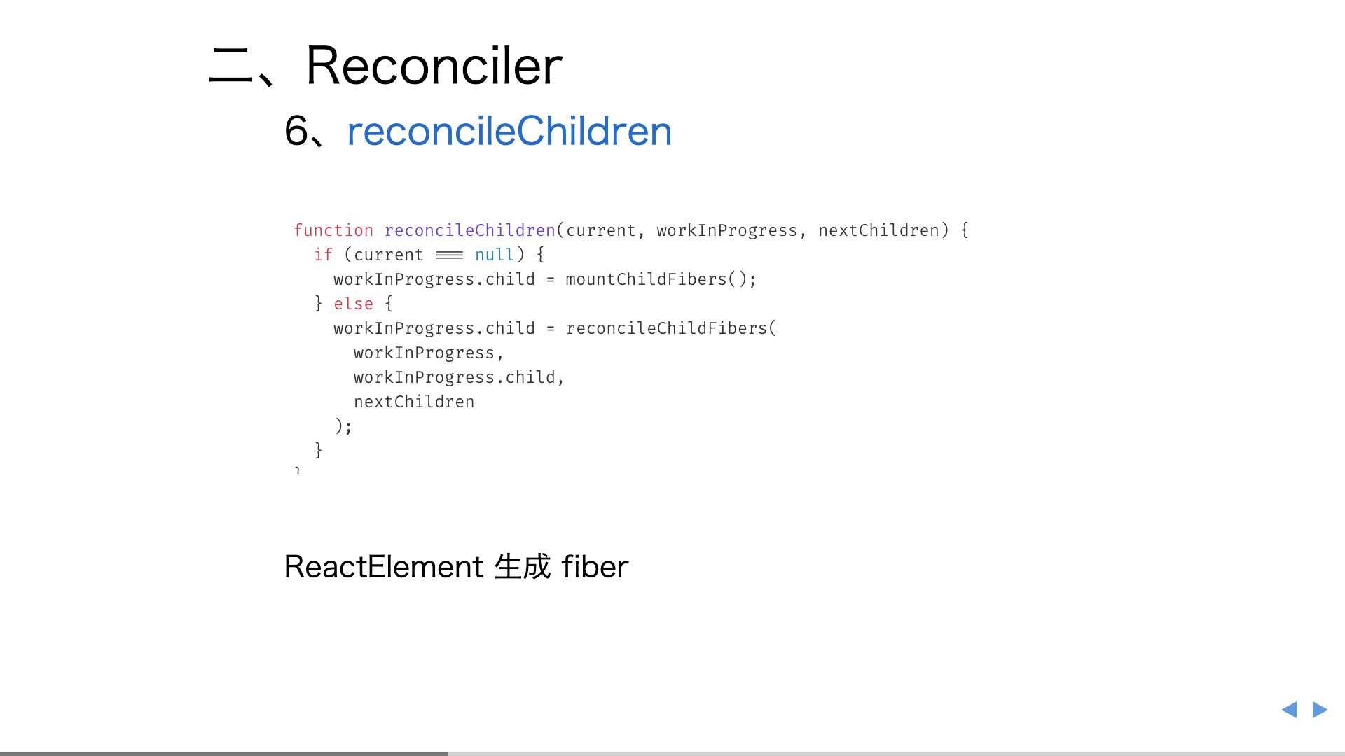 11. reconcileChildren code